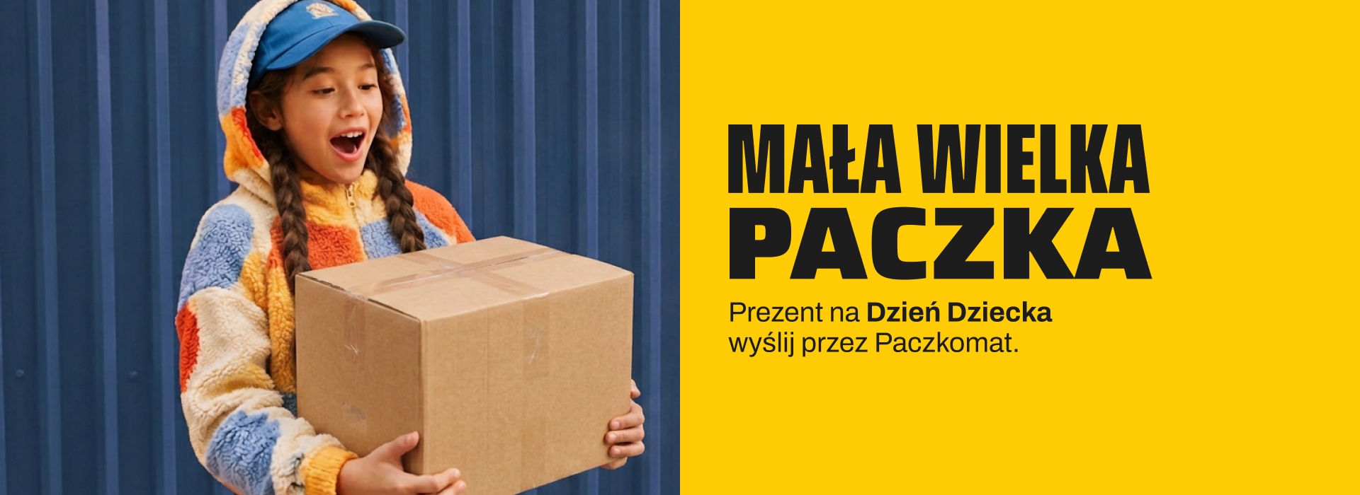Mała wielka paczka Prezent na Dzień Dziecka nadaj przez Paczkomat
