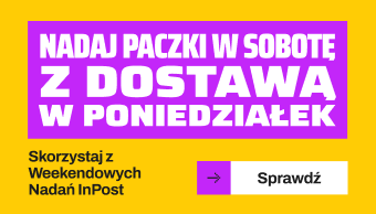 Nadaj paczki w sobotę z dostawą w poniedziałek. Skorzystaj z Weekendowych Nadań InPost.